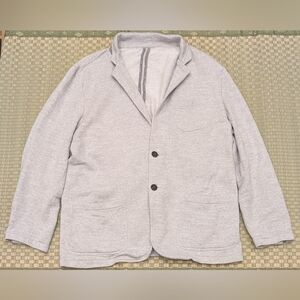 Faherty Inlet Knit Blazer Light Gray Melange Men's Size XL